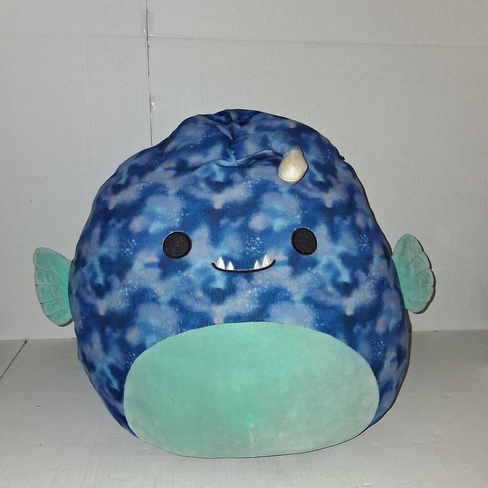 Squishmallow 16" Deezo Lantern Angler Fish Blue Tie Dye